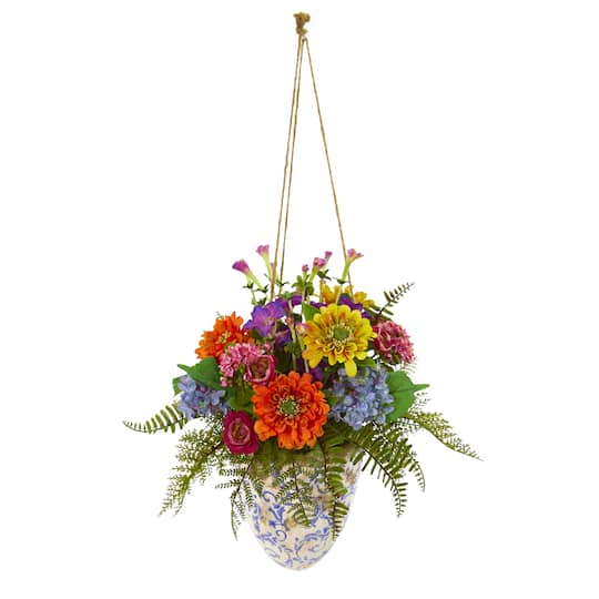 2.5ft. Mixed Flowers Arrangement in Hanging Vase
